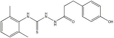 N1-(2,6-dimethylphenyl)-2-[3-(4-hydroxyphenyl)propanoyl]hydrazine-1-carbothioamide Struktur