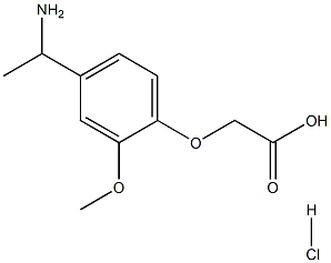 [4-(1-aminoethyl)-2-methoxyphenoxy]acetic acid hydrochloride Struktur