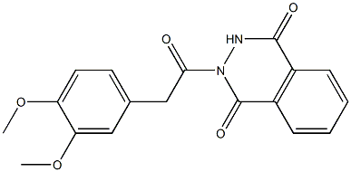 2-[2-(3,4-dimethoxyphenyl)acetyl]-1,2,3,4-tetrahydrophthalazine-1,4-dione Struktur