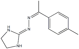 2-{2-[1-(4-methylphenyl)ethylidene]hydrazono}imidazolidine Struktur