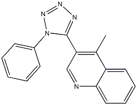 4-methyl-3-(1-phenyl-1H-1,2,3,4-tetraazol-5-yl)quinoline Struktur