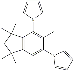 1-[1,1,3,3,5-pentamethyl-6-(1H-pyrrol-1-yl)-2,3-dihydro-1H-inden-4-yl]-1H-pyrrole Struktur