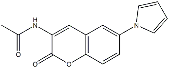 N1-[2-oxo-6-(1H-pyrrol-1-yl)-2H-chromen-3-yl]acetamide Struktur