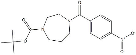 tert-butyl 4-(4-nitrobenzoyl)-1,4-diazepane-1-carboxylate Struktur