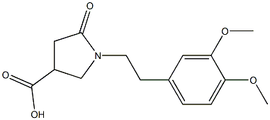 1-[2-(3,4-Dimethoxy-phenyl)-ethyl]-5-oxo-pyrrolidine-3-carboxylic acid Struktur