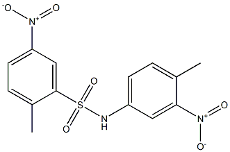 N1-(4-methyl-3-nitrophenyl)-2-methyl-5-nitrobenzene-1-sulfonamide Struktur