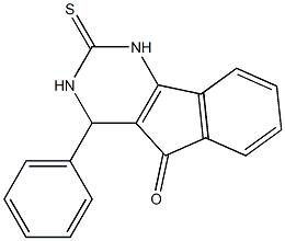 4-phenyl-2-thioxo-2,3,4,5-tetrahydro-1H-indeno[1,2-d]pyrimidin-5-one Struktur