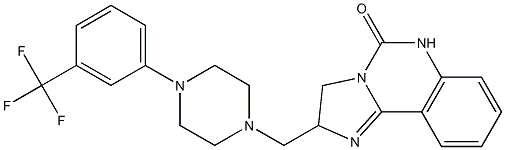 2-({4-[3-(trifluoromethyl)phenyl]piperazino}methyl)-2,6-dihydroimidazo[1,2-c]quinazolin-5(3H)-one Struktur