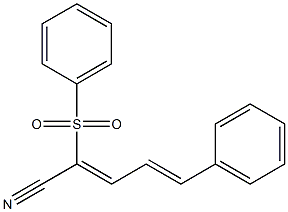 (2Z,4E)-5-phenyl-2-(phenylsulfonyl)-2,4-pentadienenitrile Struktur