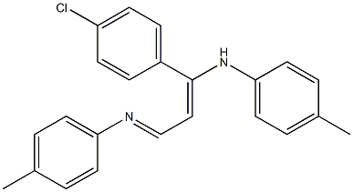 N-{1-(4-chlorophenyl)-3-[(4-methylphenyl)imino]-1-propenyl}-4-methylaniline Struktur