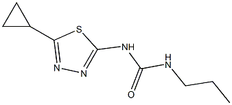 N-(5-cyclopropyl-1,3,4-thiadiazol-2-yl)-N'-propylurea Struktur