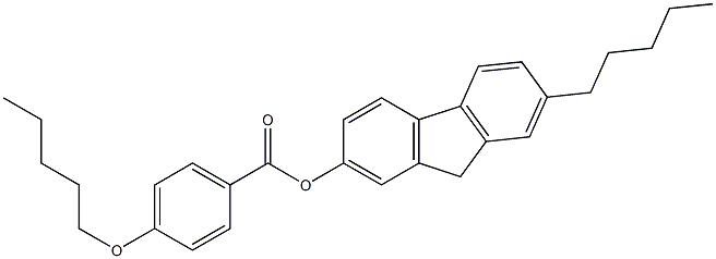 7-pentyl-9H-fluoren-2-yl 4-(pentyloxy)benzoate Struktur