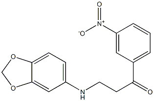 3-(1,3-benzodioxol-5-ylamino)-1-(3-nitrophenyl)-1-propanone Struktur