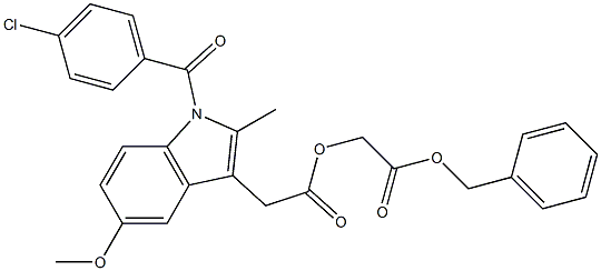 2-(benzyloxy)-2-oxoethyl 2-[1-(4-chlorobenzoyl)-5-methoxy-2-methyl-1H-indol-3-yl]acetate Struktur