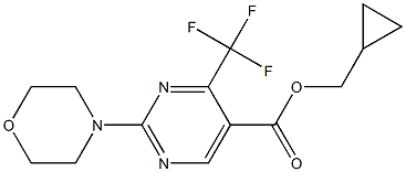 cyclopropylmethyl 2-morpholino-4-(trifluoromethyl)pyrimidine-5-carboxylate Struktur