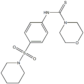 N4-[4-(piperidinosulfonyl)phenyl]morpholine-4-carbothioamide Struktur