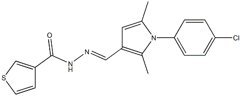 N'-{(E)-[1-(4-chlorophenyl)-2,5-dimethyl-1H-pyrrol-3-yl]methylidene}-3-thiophenecarbohydrazide Struktur