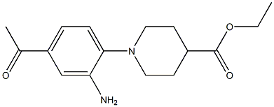 ethyl 1-(4-acetyl-2-aminophenyl)piperidine-4-carboxylate Struktur