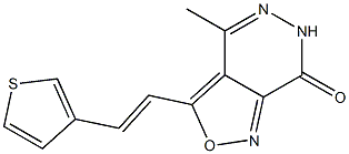 4-methyl-3-[2-(3-thienyl)vinyl]-6,7-dihydroisoxazolo[3,4-d]pyridazin-7-one Struktur