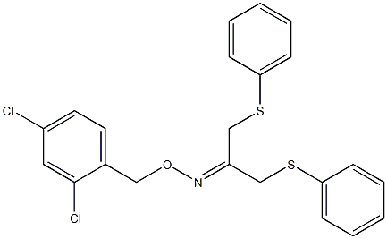 1,3-bis(phenylsulfanyl)acetone O-(2,4-dichlorobenzyl)oxime Struktur