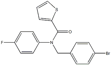 N2-(4-bromobenzyl)-N2-(4-fluorophenyl)thiophene-2-carboxamide Struktur