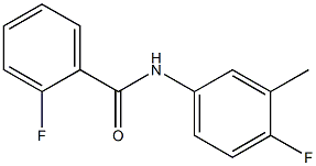 2-fluoro-N-(4-fluoro-3-methylphenyl)benzenecarboxamide Struktur