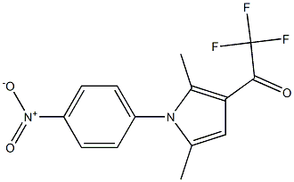 1-[2,5-dimethyl-1-(4-nitrophenyl)-1H-pyrrol-3-yl]-2,2,2-trifluoro-1-ethanone Struktur