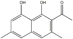 1-(1,8-dihydroxy-3,6-dimethyl-2-naphthyl)ethan-1-one Struktur