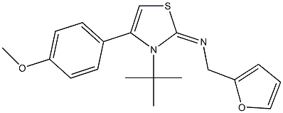 N-[3-(tert-butyl)-4-(4-methoxyphenyl)-1,3-thiazol-2(3H)-yliden](2-furyl)methanamine Struktur