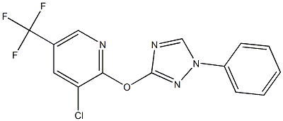 3-chloro-5-(trifluoromethyl)-2-pyridinyl 1-phenyl-1H-1,2,4-triazol-3-yl ether Struktur