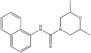 N4-(1-naphthyl)-2,6-dimethylmorpholine-4-carbothioamide Struktur