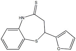 2-(2-furyl)-2,3,4,5-tetrahydro-1,5-benzothiazepine-4-thione Struktur