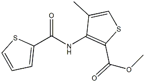 methyl 4-methyl-3-[(2-thienylcarbonyl)amino]thiophene-2-carboxylate Struktur