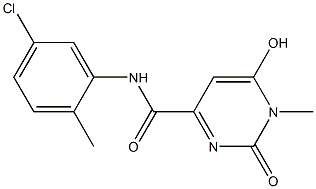 N-(5-chloro-2-methylphenyl)-6-hydroxy-1-methyl-2-oxo-1,2-dihydro-4-pyrimidinecarboxamide Struktur