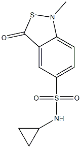 N5-cyclopropyl-1-methyl-3-oxo-1,3-dihydrobenzo[c]isothiazole-5-sulfonamide Struktur