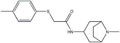 N-(8-methyl-8-azabicyclo[3.2.1]oct-3-yl)-2-[(4-methylphenyl)thio]acetamide Struktur