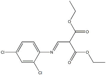 diethyl 2-{[(2,4-dichlorophenyl)imino]methyl}malonate Struktur