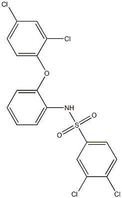 N1-[2-(2,4-dichlorophenoxy)phenyl]-3,4-dichlorobenzene-1-sulfonamide Struktur