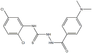 N1-(2,5-dichlorophenyl)-2-[4-(dimethylamino)benzoyl]hydrazine-1-carbothioamide Struktur