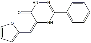 5-(2-furylmethylidene)-3-phenyl-1,4,5,6-tetrahydro-1,2,4-triazin-6-one Struktur