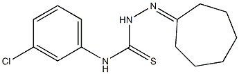 N1-(3-chlorophenyl)-2-cycloheptylidenhydrazine-1-carbothioamide Struktur