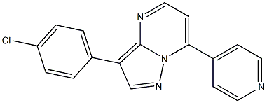 3-(4-chlorophenyl)-7-(4-pyridinyl)pyrazolo[1,5-a]pyrimidine Struktur