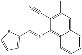 3-methyl-1-[(2-thienylmethylidene)amino]-2-naphthonitrile Struktur