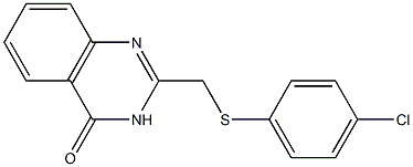 2-{[(4-chlorophenyl)sulfanyl]methyl}-4(3H)-quinazolinone Struktur