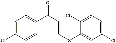 1-(4-chlorophenyl)-3-[(2,5-dichlorophenyl)thio]prop-2-en-1-one Struktur