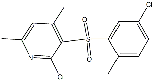 2-chloro-3-[(5-chloro-2-methylphenyl)sulfonyl]-4,6-dimethylpyridine Struktur