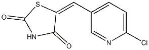 5-[(E)-(6-chloro-3-pyridinyl)methylidene]-1,3-thiazolane-2,4-dione Struktur