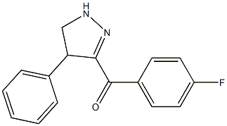 (4-fluorophenyl)(4-phenyl-4,5-dihydro-1H-pyrazol-3-yl)methanone Struktur