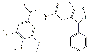 N1-(5-methyl-3-phenylisoxazol-4-yl)-2-(3,4,5-trimethoxybenzoyl)hydrazine-1- carboxamide Struktur