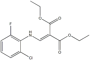 diethyl 2-[(2-chloro-6-fluoroanilino)methylidene]malonate Struktur